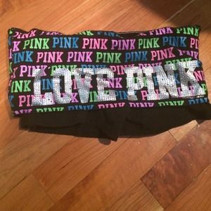VS PINK SPANDEX SHORTS