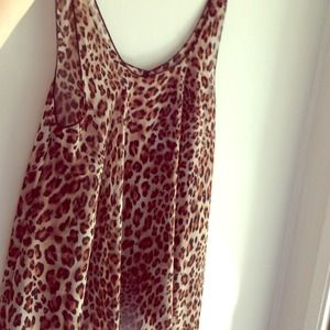 Long loose leopard print tank