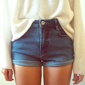Denim Highwasted Shorts
