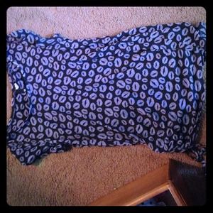 short sleeve long tee with kissy design