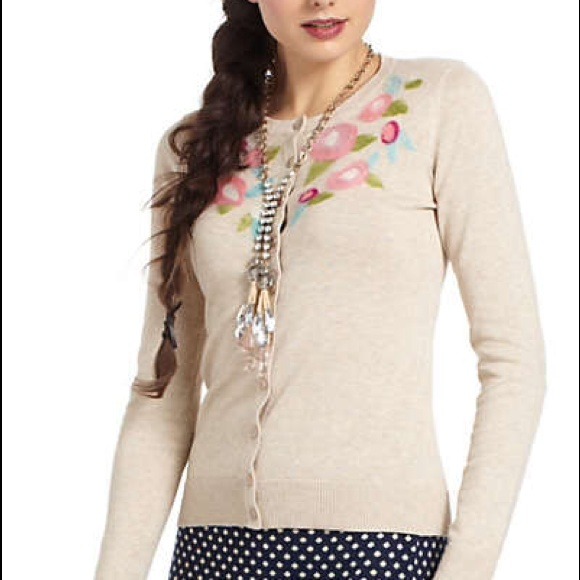 Tabitha by Anthro felted flora cardigan