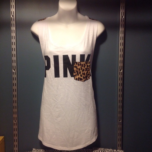 Black White and Cheetah Print Tank w/Pocket