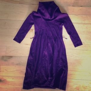 Purple sweater dress