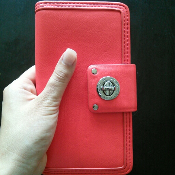Marc by marc Jacobs bright orange pink wallet