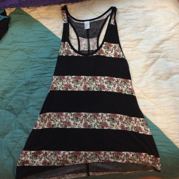 Cute striped racer back tank!