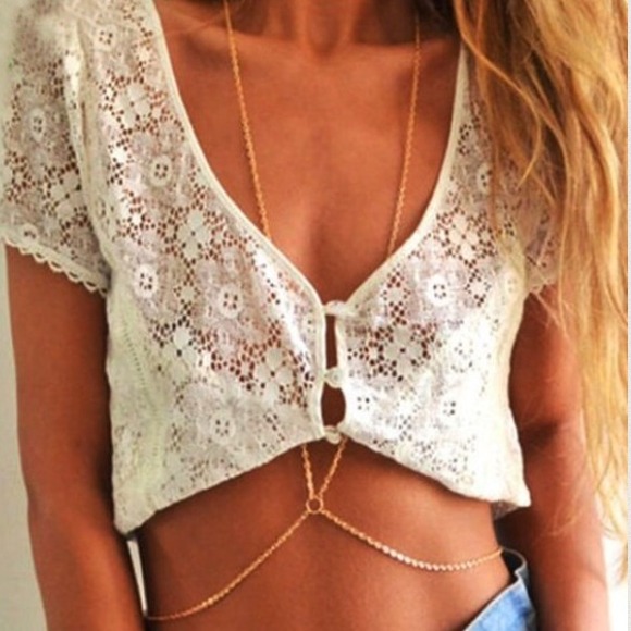 Jewelry - 🔥1 LEFT!! Brand new gold body chain!
