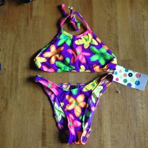 Purple passion halter bikini