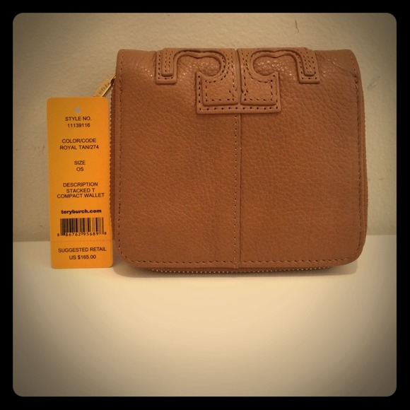 🌸SOLD🌸Tory Burch Stacked T Compact Wallet🌸 NWT