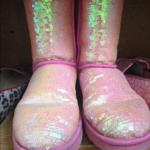 Pink UGG Sequin Boots