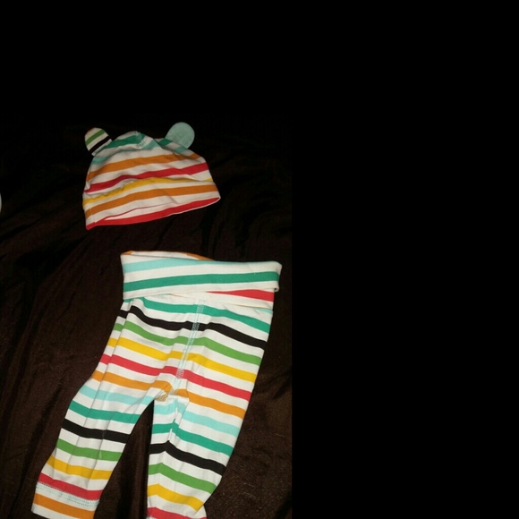 Cute unisex hat and pants set