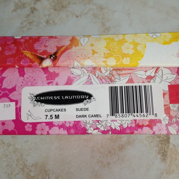 Peeptoe sling back heels - dark camel - Picture 3 of 4