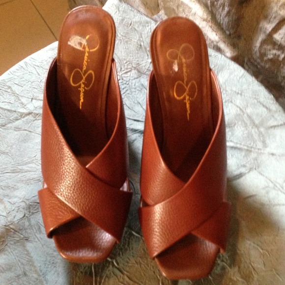 Jessica Simpson Shoes - ♥Reduced♥ Jessica Simpson Brown Leather Wedges