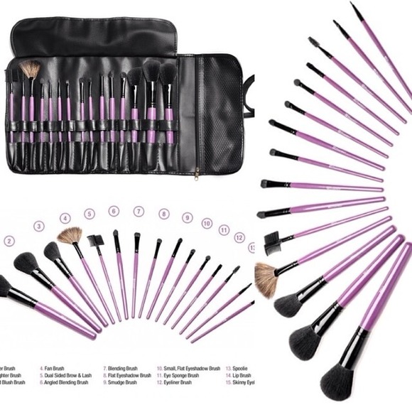 13 piece Purple make up brush set Brand New