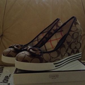 Coach wedge shoes. New In box