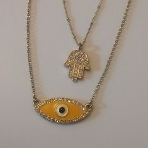 Hamza Evil Eye Charm Necklace Bundle