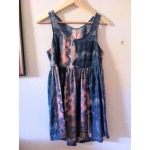 Multi color button back dress