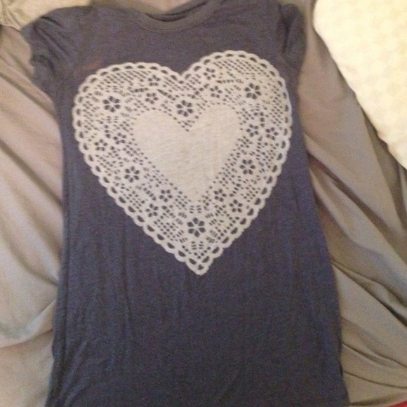 lacy heart shirt