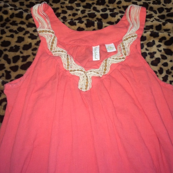 Casual peachy pink colored dress - Picture 2 of 3
