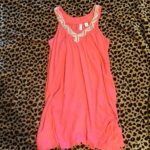 Casual peachy pink colored dress