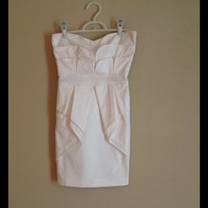 White Peplum Mini Dress