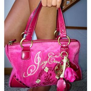Juicy Couture pink velour handbag