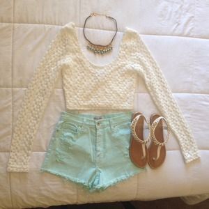 White crop top