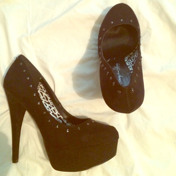 Brand new black heels with studs