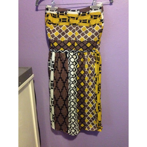 Aztec patterend strapless Torrid dress PLUS