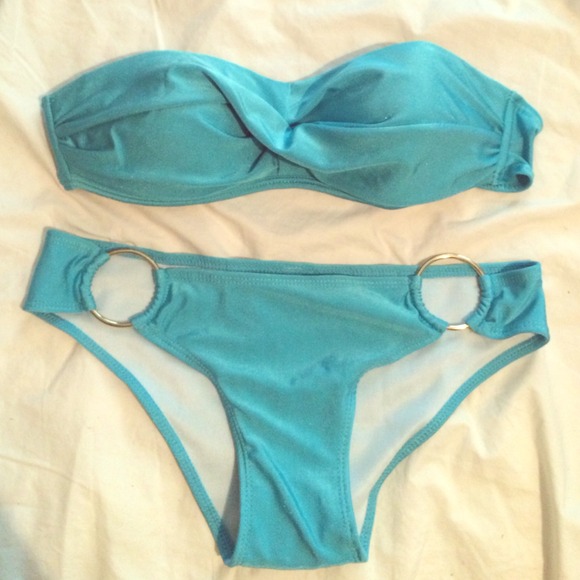 Brand new !💙 light blue  bikini with bandeau top