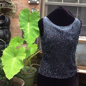 Sleeveless beaded dressy  blouse