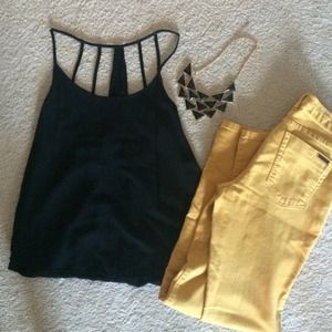 Black Tank Top with cool back