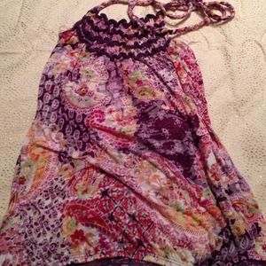 Purple ruffle halter top!