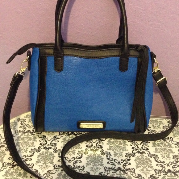 Blue and Black Steve Madden purse