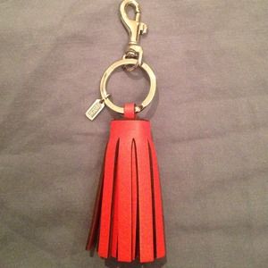 Coach tassel keychain