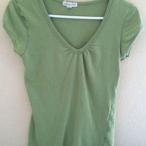 Green V-Neck