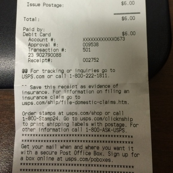 Receipt - Picture 2 of 2