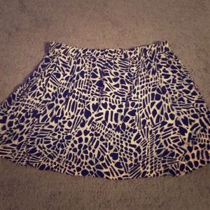 Flowy print skater skirt