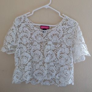 White Crochet Top