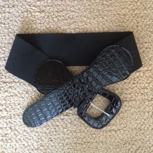 Black Belt with Snake Pattern