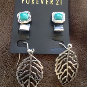 Forever 21 Silver Earring Trio.