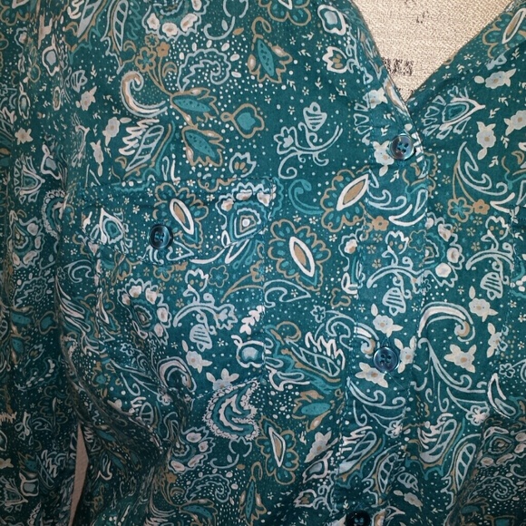 Turquoise blouse - Picture 2 of 4