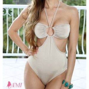 O-Ring Bandeau Top Cheeky High Waist Sexy Monokini