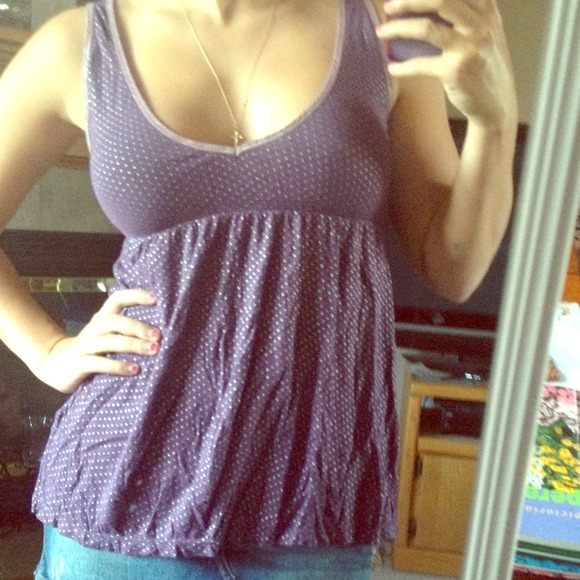 Purple sparkle dotted Tank Top