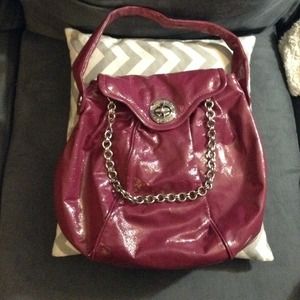 Marc Jacobs fuchsia hobo leather bag