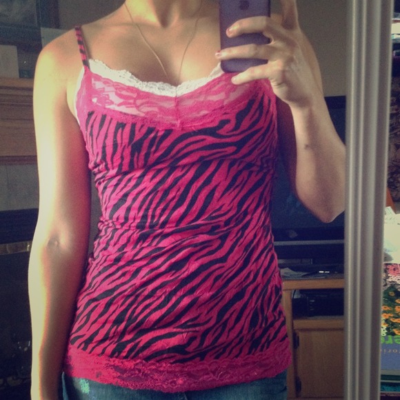 Zebra striped tank top