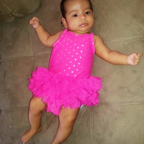 Hot pink heart swimsuit 💞