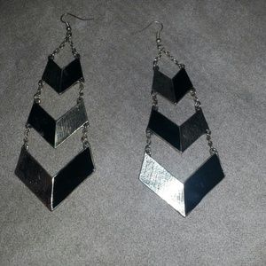 Black and Gold Dangling earings