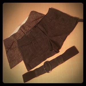 2 Pairs of dress Shorts - belt INCLUDED!!