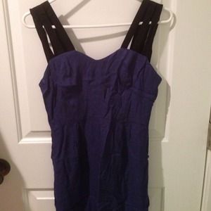 Blue and black dress