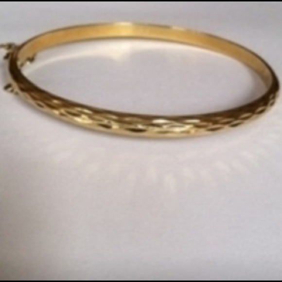 14k Gold over silver bangle bracelet